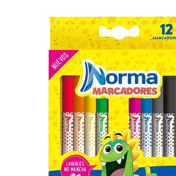 MARCADOR AGUA DELG. LAVABLE BOLSA C12 PZAS NORMA